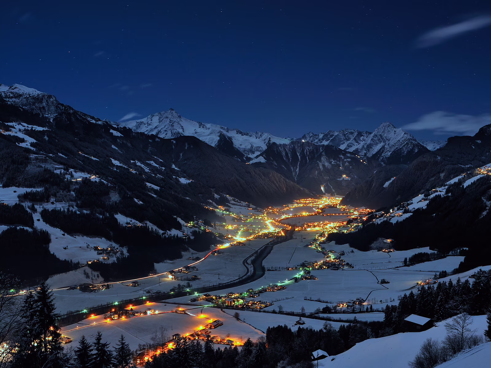 Winterabend im Zillertal