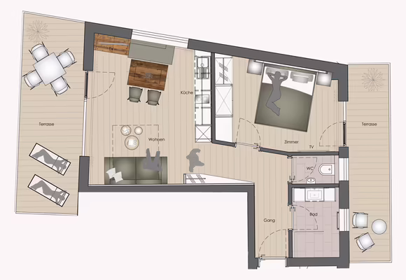 Skizze Sky Loft SILBER
